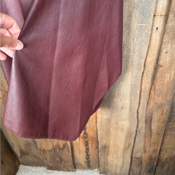 BCBG MaxAzria Brown Faux Leather Dress - Size XX-Small - Picture 7 of 13